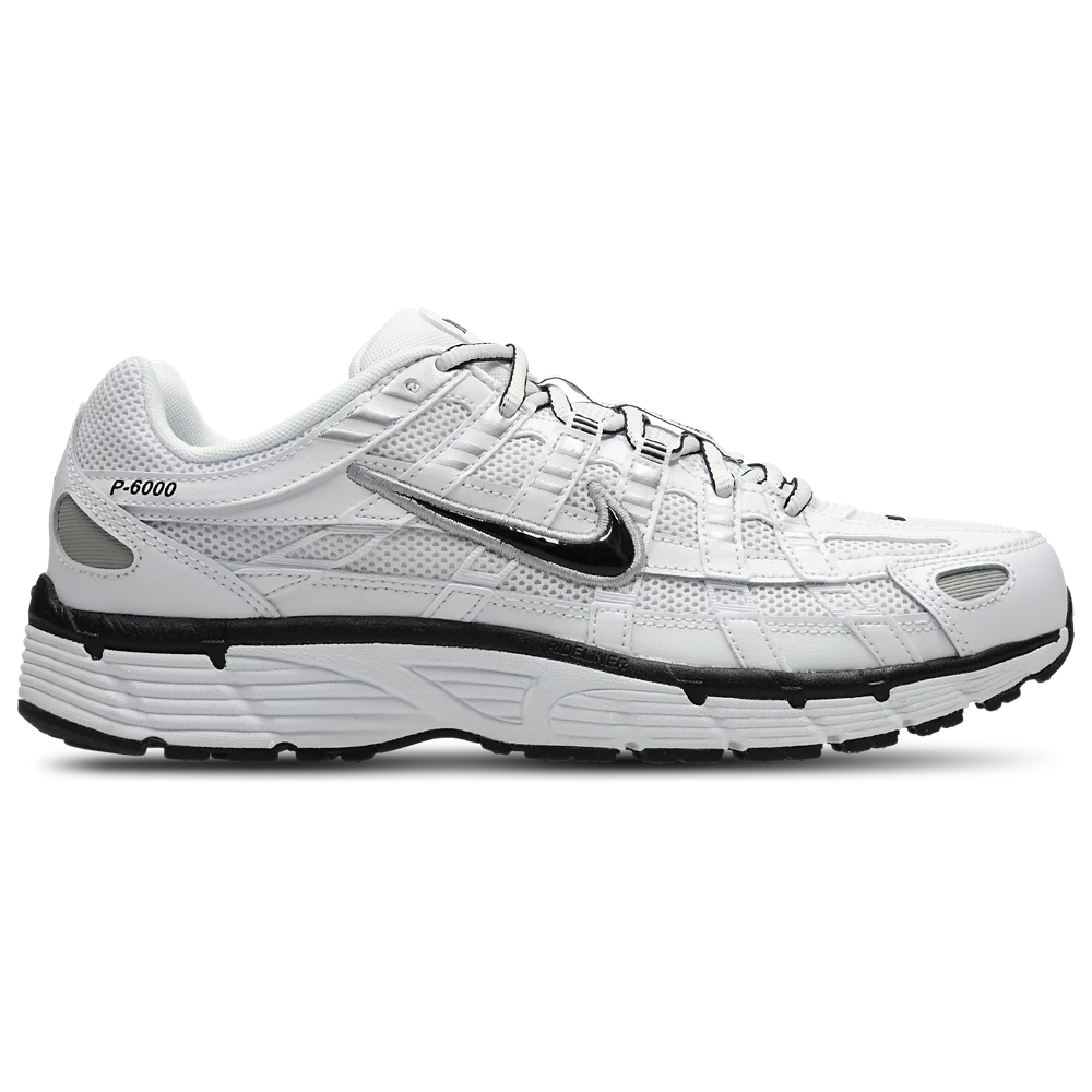 Nike P-6000 White-Black-Metallic Silver