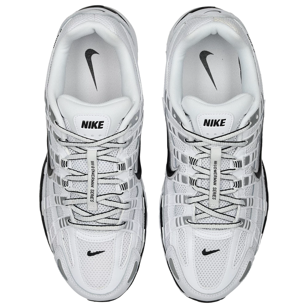 Nike P-6000 White-Black-Metallic Silver